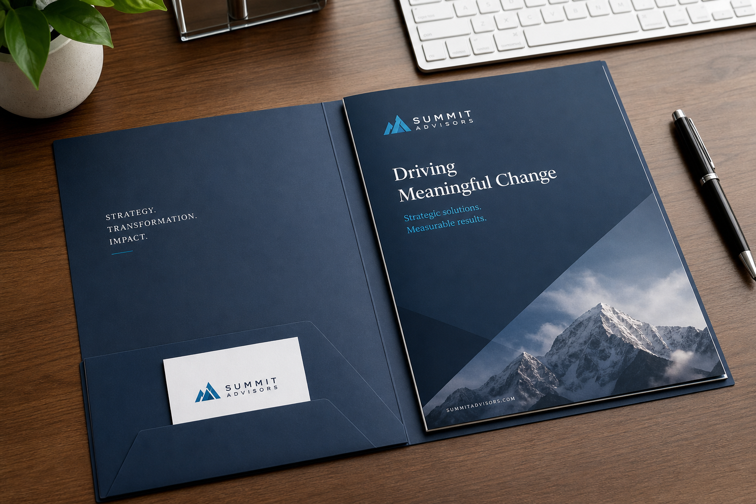 Public Consulting presentation folder design
